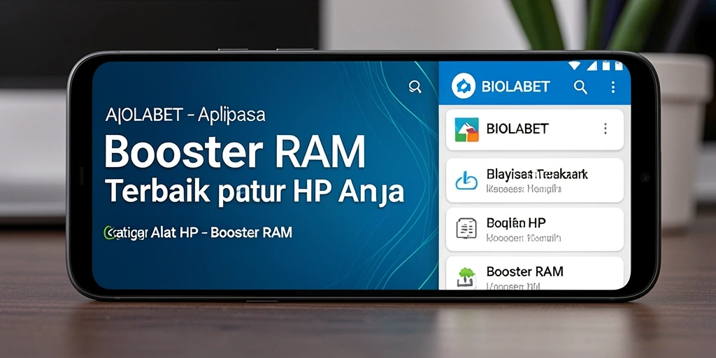 Tampilan antarmuka pengguna <strong>BIOLABET</strong> yang sederhana dan efektif untuk Booster RAM.