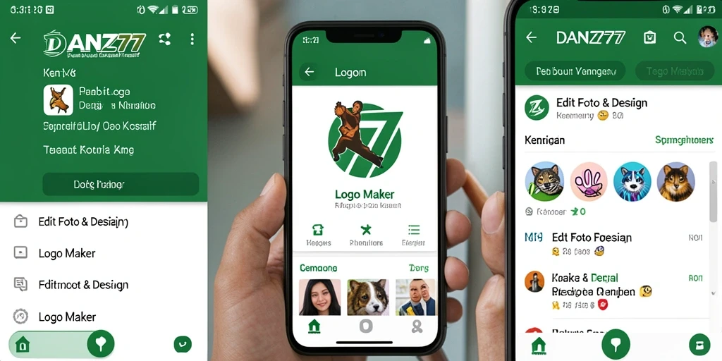 Antarmuka sederhana DAN777 untuk pembuatan logo yang menarik.