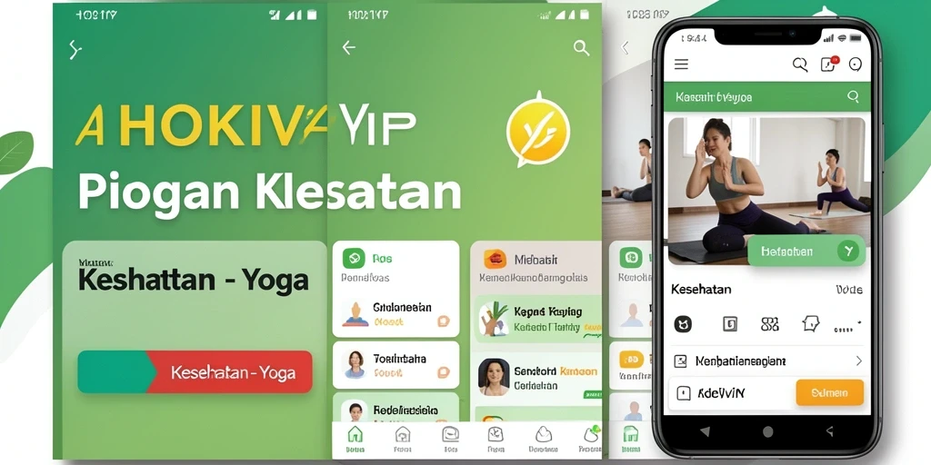 Antarmuka aplikasi HOKIVIP yang menarik dan fungsional untuk yoga.