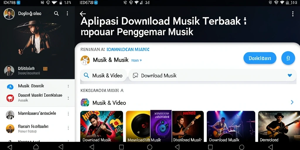 Tampilan antarmuka <strong>ID6788</strong> yang modern dan intuitif untuk Download Musik.