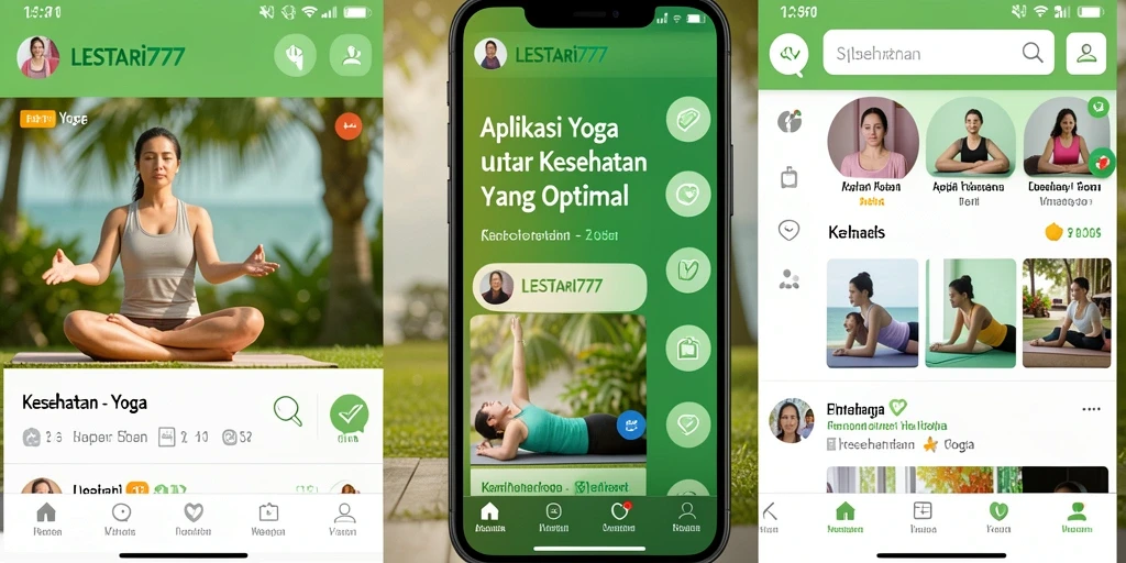 Antarmuka aplikasi LESTARI777 yang intuitif dan fungsional untuk praktik Yoga.