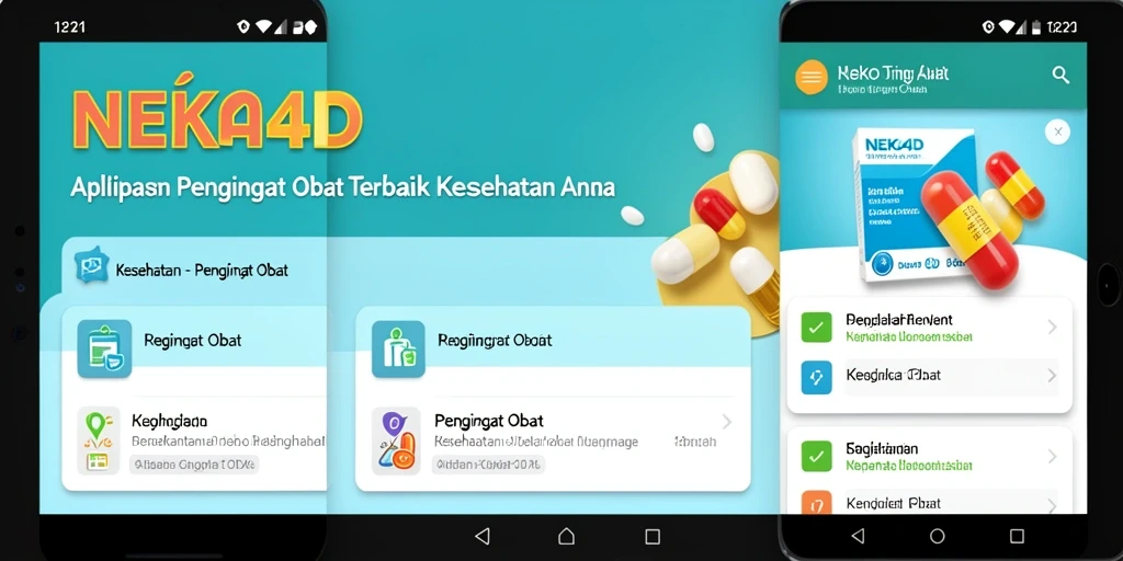 Antarmuka sederhana dan intuitif dari NEKO4D untuk mengingatkan obat.
