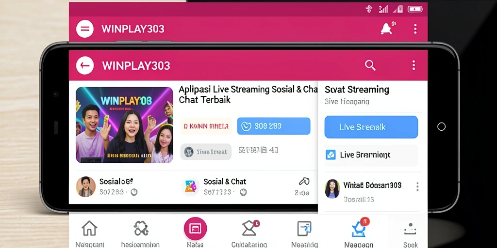 Tampilan antarmuka WOW dari aplikasi Live Streaming yang memukau.