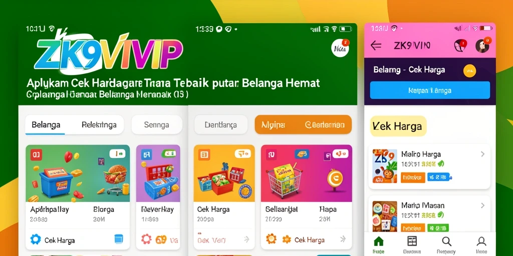 Antarmuka ZK9VIP menampilkan harga terbaik dari berbagai toko online.